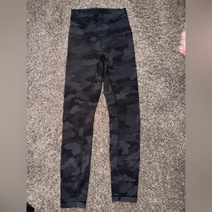 Lululemon Athletica Wunder Train Black Camo Leggings